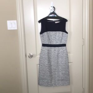Size 2 Tory Burch Patterned Navy & White Dress